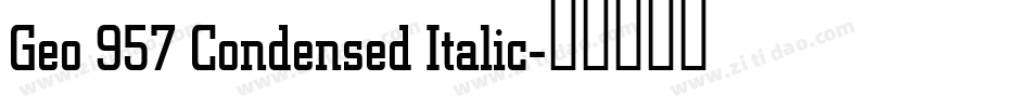 Geo 957 Condensed Italic字体转换